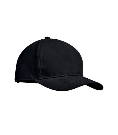 Tekapo Heavy Brushed Cotton Baseball Cap Black MidOcean