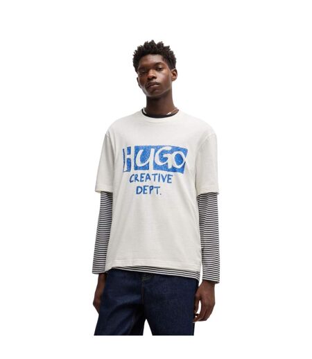 T-shirt Style Œuvre D´art Nugocrea Homme Blanc Hugo