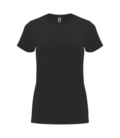 Womens/ladies Capri Short-sleeved T-shirt Dark Lead Roly