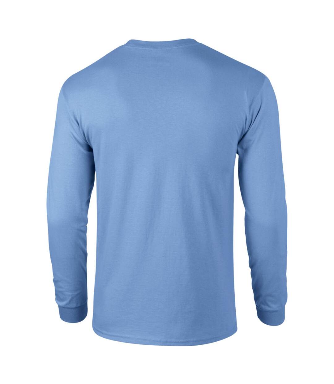 Gildan Mens Plain Crew Neck Ultra Cotton Long Sleeve T-Shirt (Carolina Blue)