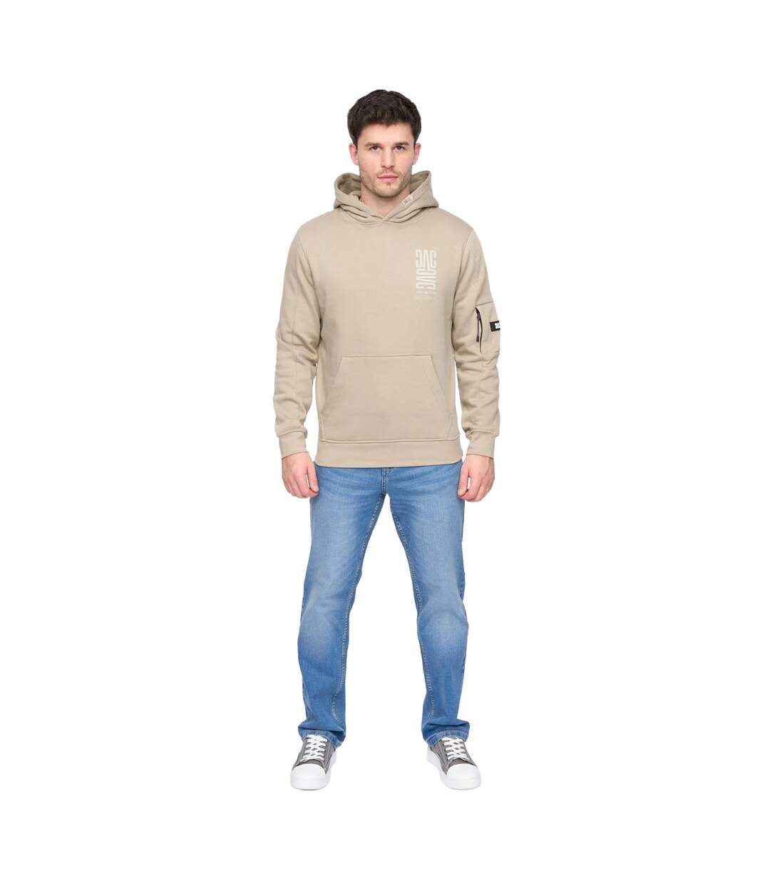Mens tremake hoodie light pebble Duck and Cover-3