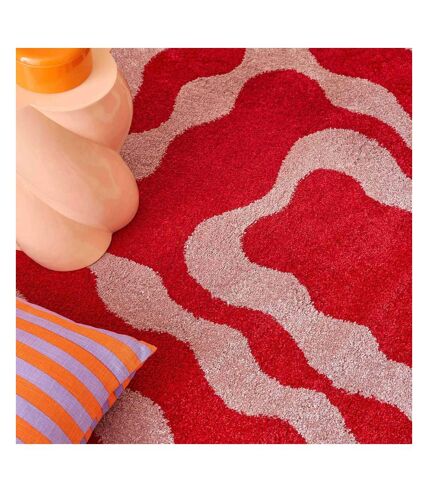 Tapis intérieur à poils longs Swing 382 rouge 200 x 280 cm