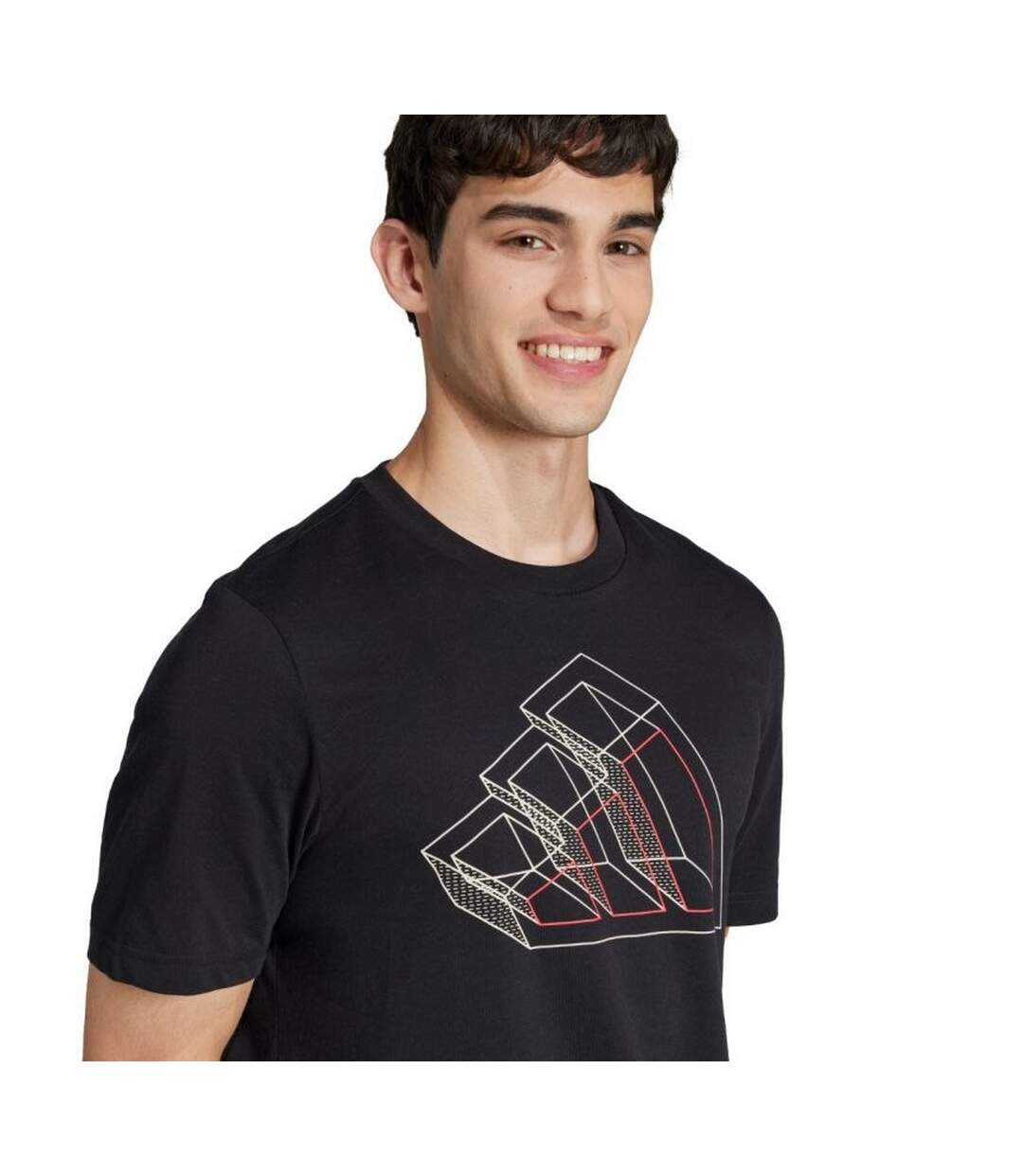 T-shirt Style Contour Graphique Homme Noir Adidas-4