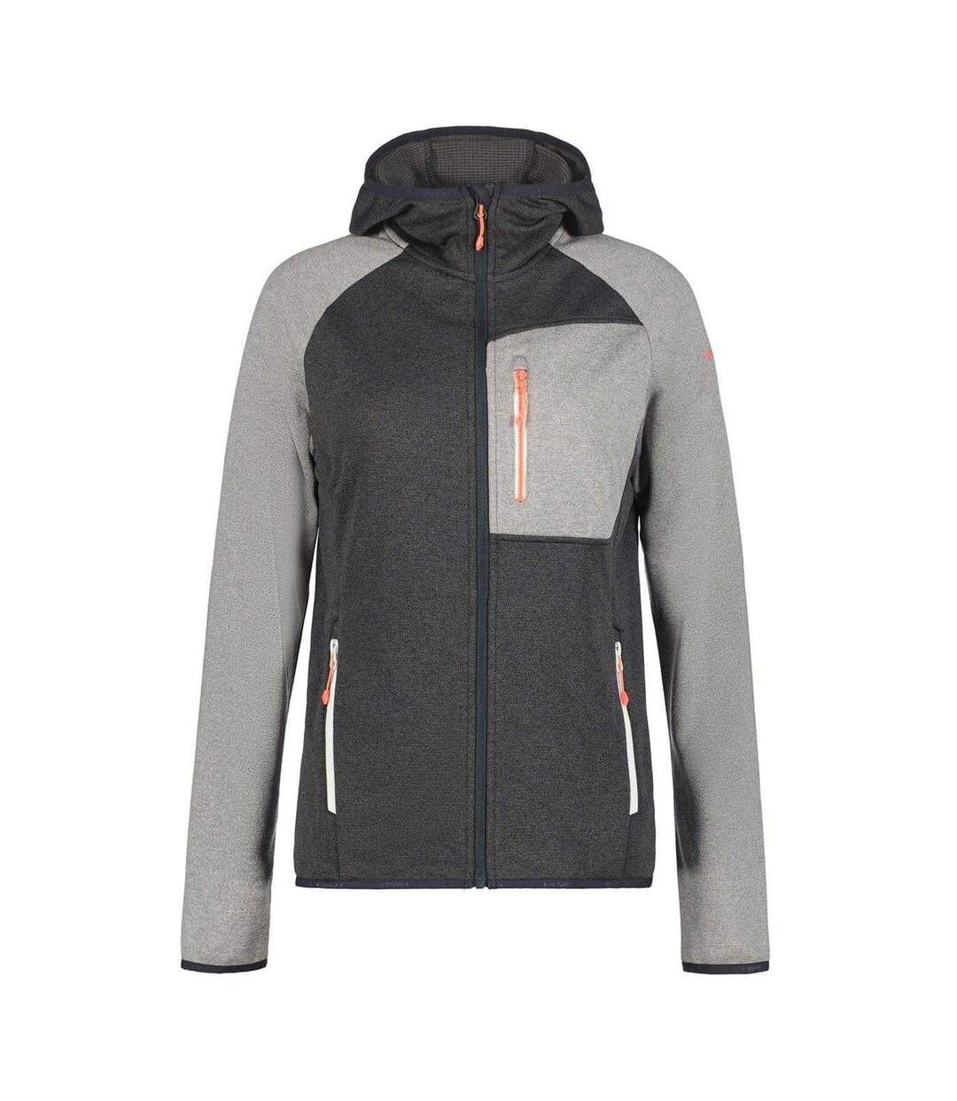 Sweat À Capuche Manches Raglan Femme Gris Icepeak-1