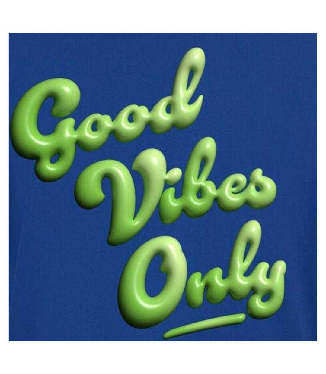 Mens Good Vibes Only T-shirt Blue AWD-3