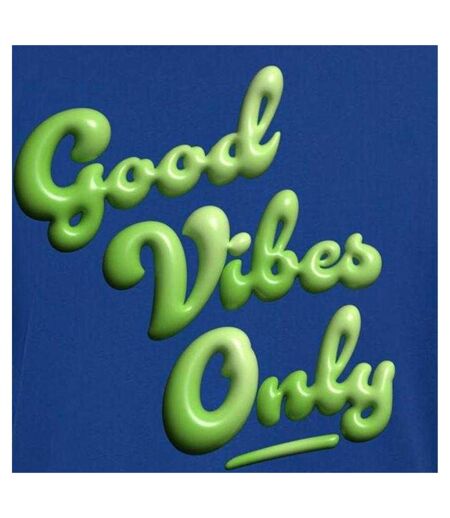 Mens Good Vibes Only T-shirt Blue AWD
