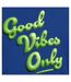 Mens Good Vibes Only T-shirt Blue AWD-3