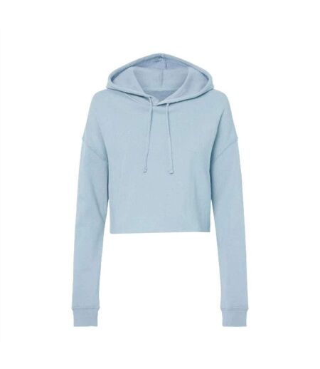 Sweat À Capuche Avec Cordons Motif/style Court Femme Bleu Miso
