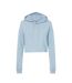 Sweat À Capuche Avec Cordons Motif/style Court Femme Bleu Miso-1