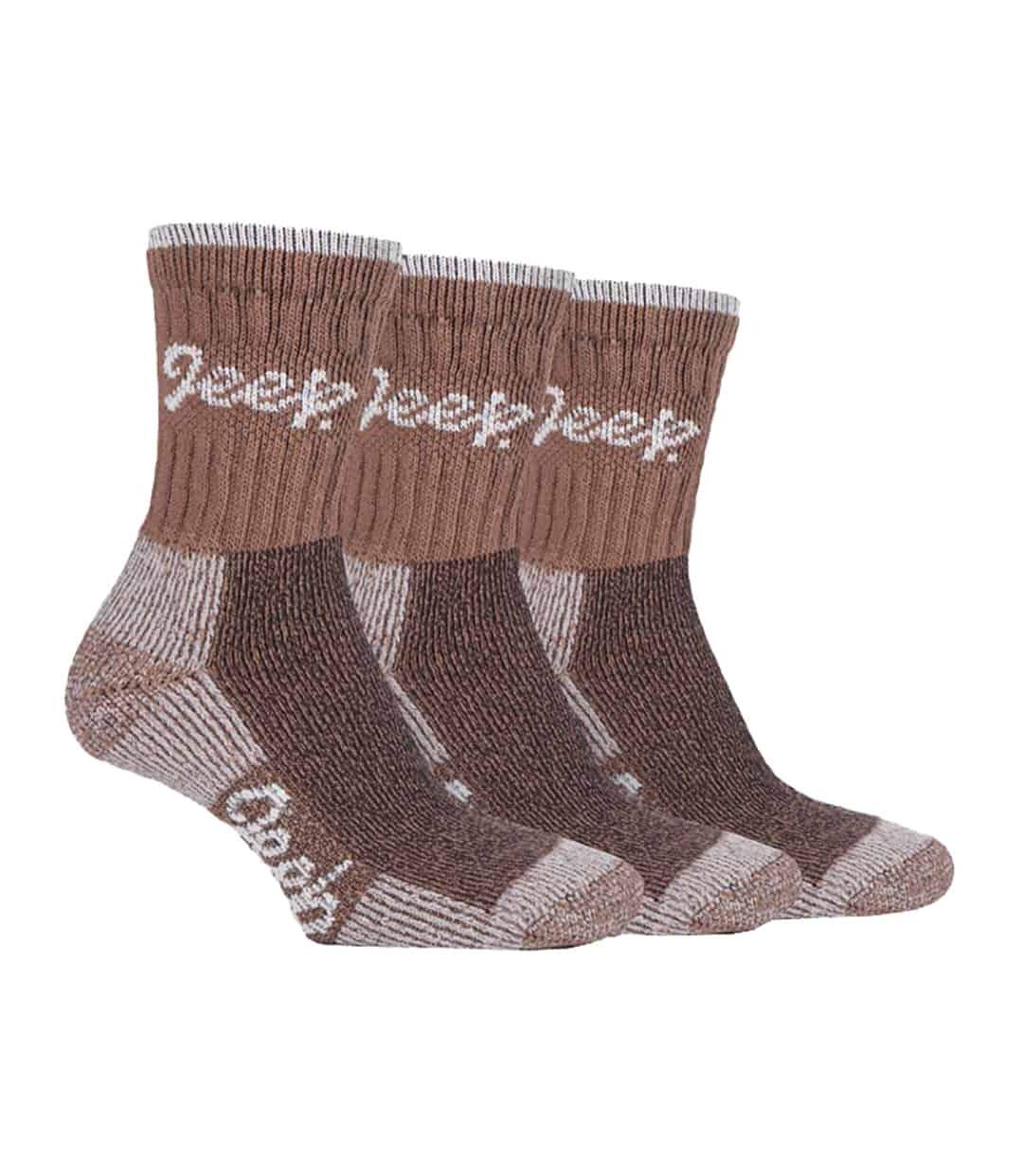 Jeep Ladies 3 Pk Cotton Walking Hiking Socks-1