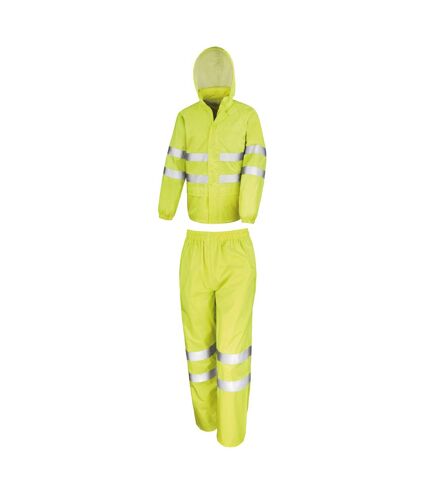 SAFE-GUARD by Result Unisex Adult Waterproof Hi-Vis Suit (Fluro Yellow)