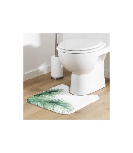 Tapis Contour WC Havane 45x45cm Blanc