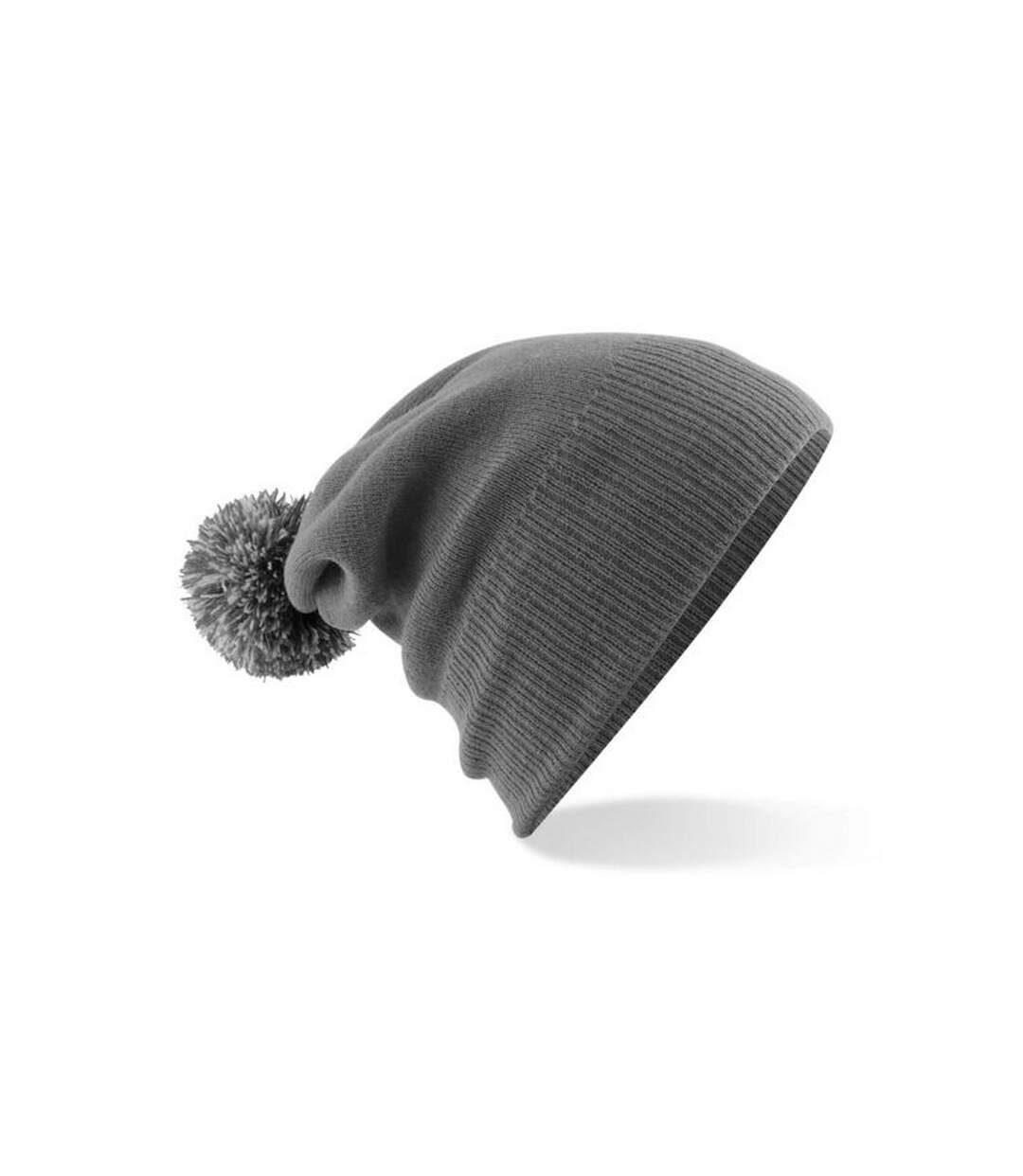 Adults unisex snowstar beanie graphite grey/light grey Beechfield-1