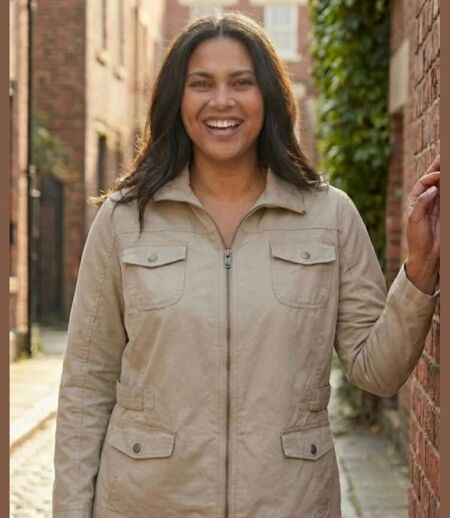 Veste Saharienne Femme Grande Taille AXMANGA2 Beige