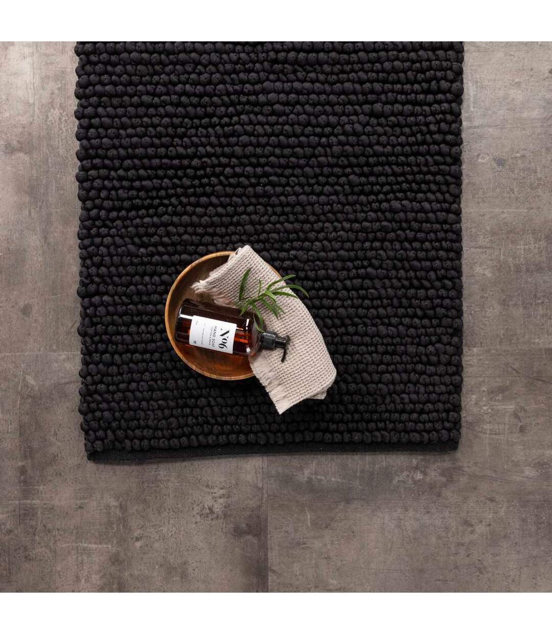 Tapis de Salle de Bain Wilmer 50x80cm Noir-3
