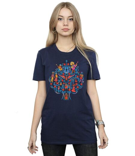 Disney - T-shirt COCO TREE PATTERN - Femme (Bleu marine) - UTBI16467