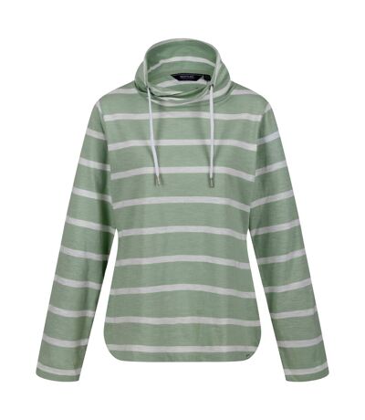 Regatta Womens/Ladies Helvine Striped Sweatshirt (Quiet Green/White) - UTRG8806