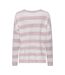 Pull rose à rayures femme only chianti - l-2