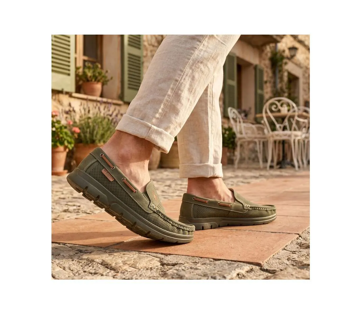 OZABI Mocassins Homme Microperforés Confort Été Semelle Crantée-2