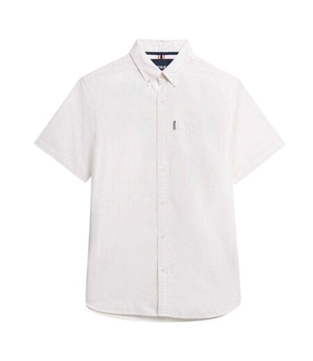 Mens Regular Short-sleeved Shirt Optical White Superdry