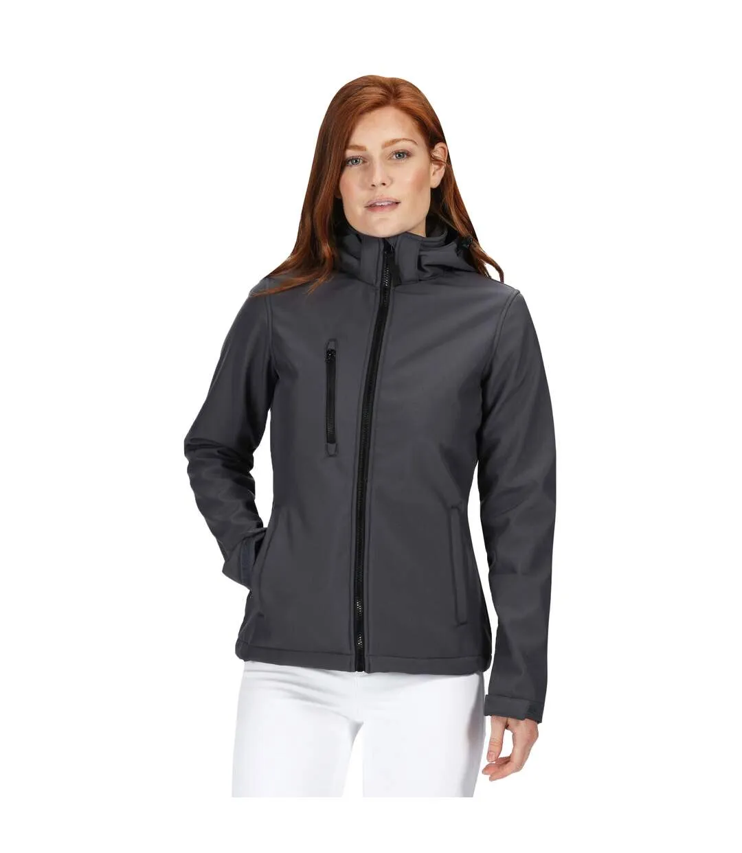 Regatta Womens/Ladies Venturer 3 Layer Membrane Soft Shell Jacket (Seal Grey/Black) - UTRG5518-1