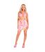 Womens/ladies Psychedelic Mini Skirt Pink Missy Empire-1