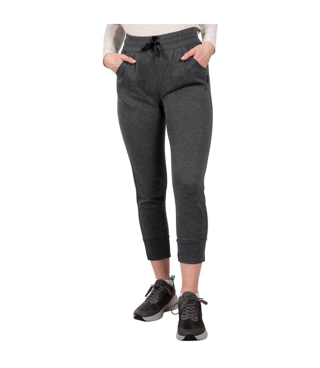 Pantalon de détente alura femme gris foncé chiné Trespass