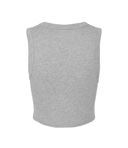 Womens/ladies Muscles Micro-rib Tank Top Athletic Heather Grey Bella + Canvas