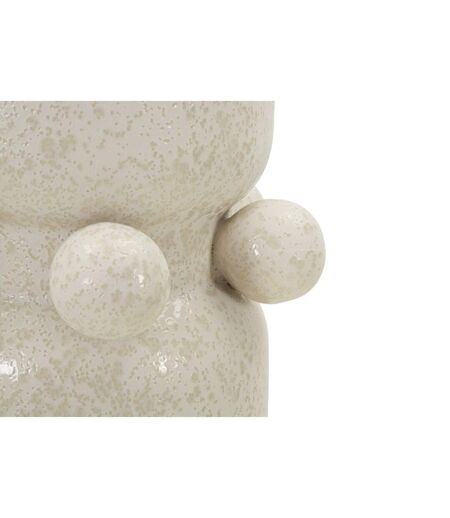 Vase Cylindrique en Céramique Bubbles 28cm Crème
