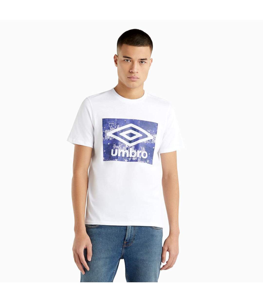 Mens digi camo box t-shirt brilliant white Umbro-1