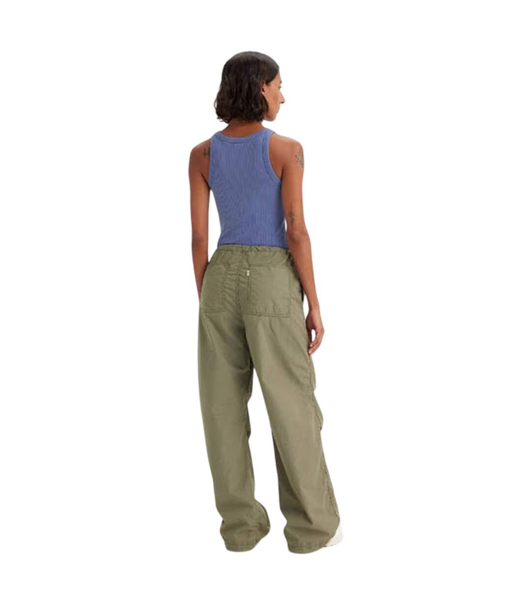 Pantalon Parachute Femme Vert Lichen Foncé Levis-3