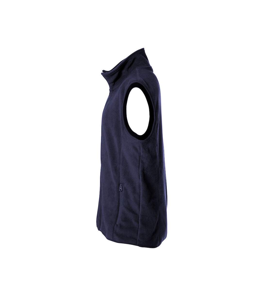 Unisex Adult Basic Polar Fleece Vest Top Dark Navy Clique-3