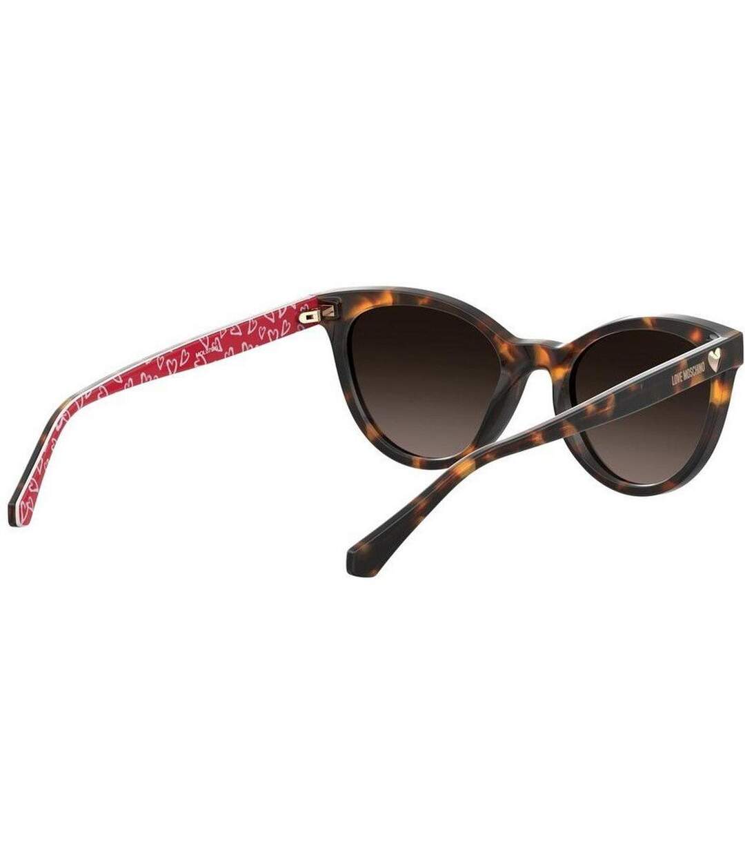 Lunettes De Soleil Motif/style Cœur Femme 52 Cm Marron Sombre Love Moschino-3