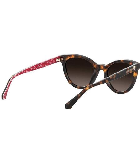 Lunettes De Soleil Motif/style Cœur Femme 52 Cm Marron Sombre Love Moschino