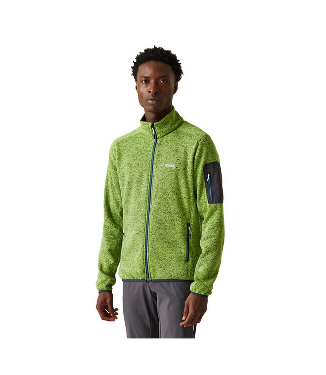 Veste polaire newhill homme vert piquant / bleu sarcelle foncé Regatta-3