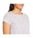 Womens Carolyn Short Sleeved Patterned T Shirt Grey Trespass-4