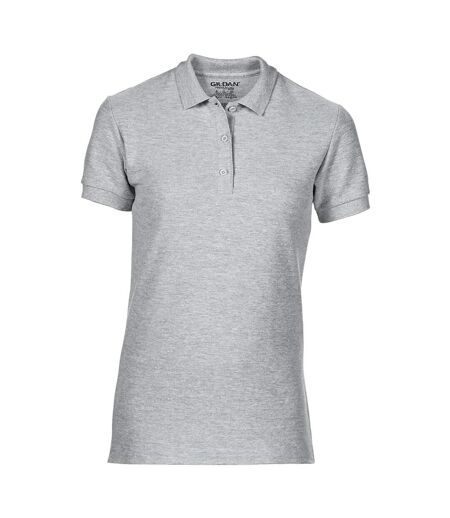 Gildan Womens/Ladies Premium Cotton Sport Double Pique Polo Shirt (Sport Gray (RS))