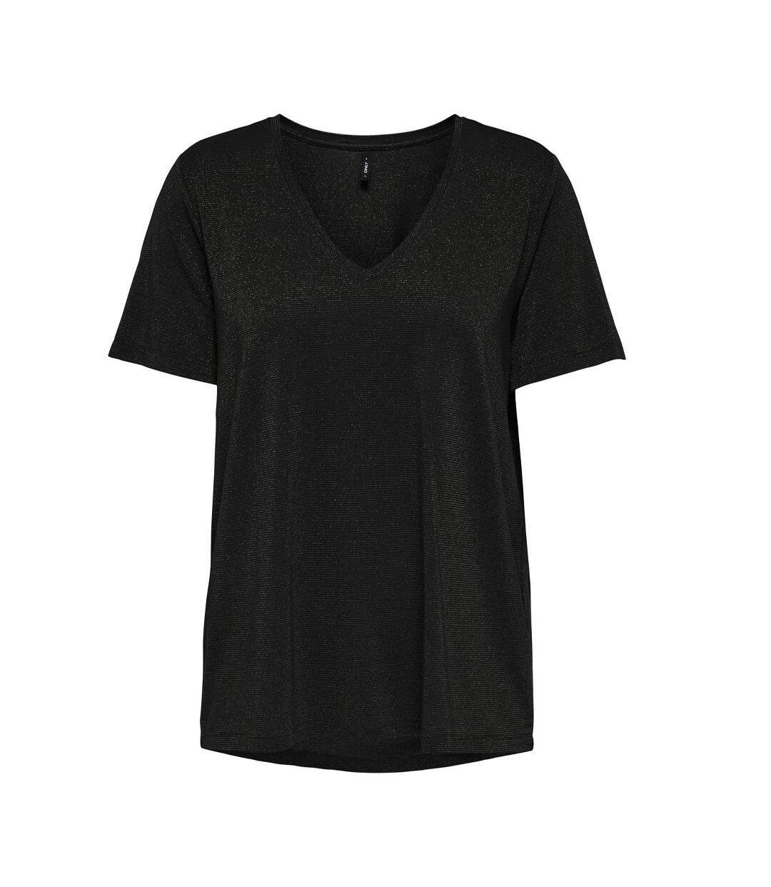 T-shirt noir femme only harlyy-1