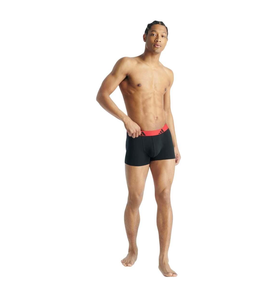 Lot De 5  Boxers Active Flex Homme Noir Rouge Adidas-4
