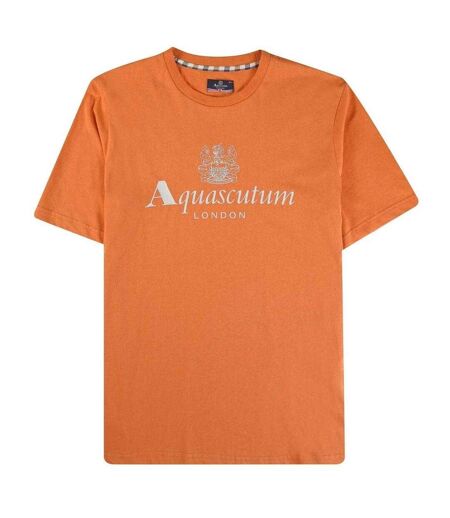 T-shirt Motif Gros Logo Active Homme Orange Aquascutum