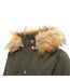 Parka Motif/style À Capuche Femme Vert Kaki Miso-4