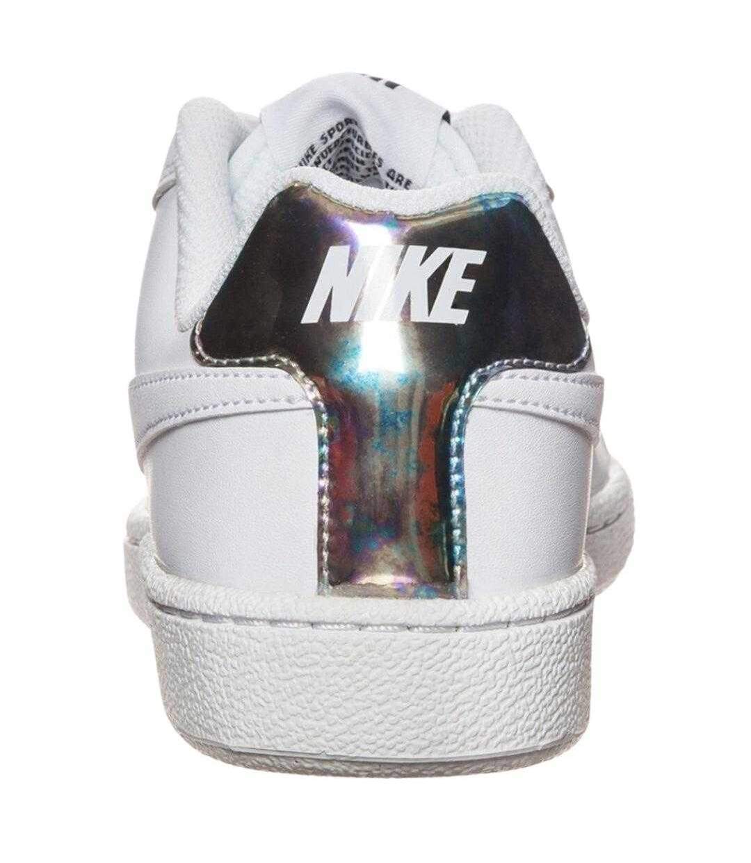 Womens/ladies Court Royale Leather Trainers White Silver Nike-2