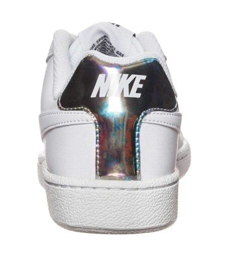 Womens/ladies Court Royale Leather Trainers White Silver Nike