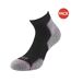 Pack of 2  Mens recycled running ankle socks  black/grey 1000 Mile