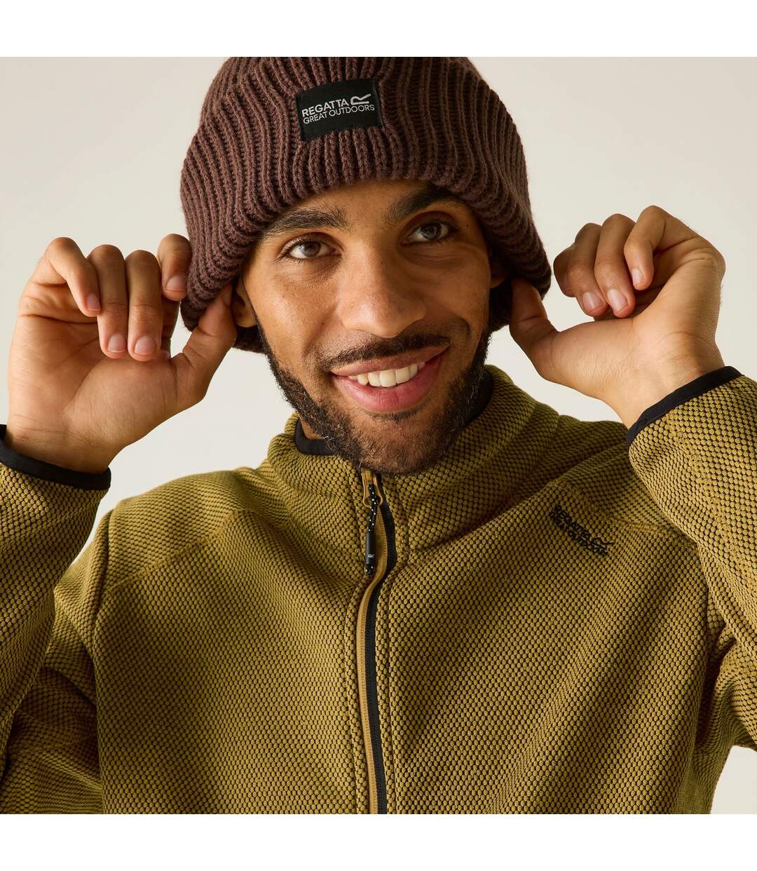 Veste Polaire Col Montant Motif/style Détail Contrasté Torrens Homme Jaune Sombre Regatta-4