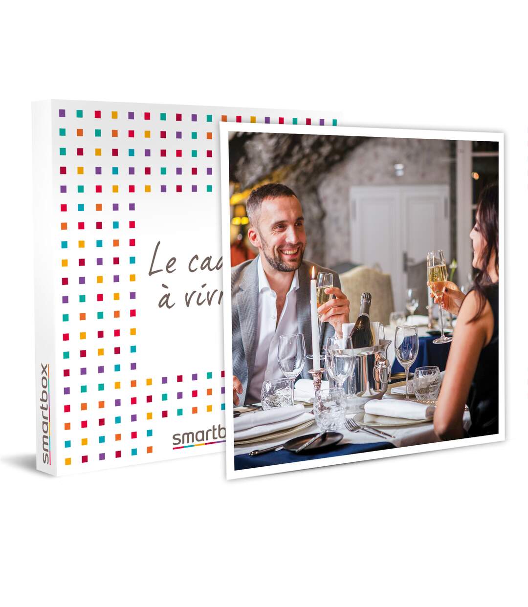 SMARTBOX - Dîner 3 plats en tête-à-tête avec champagne - Coffret Cadeau Gastronomie