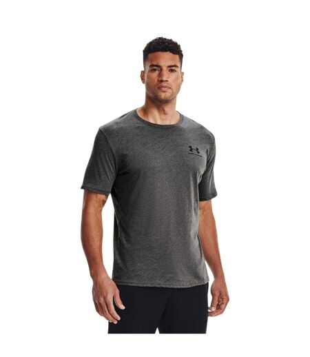 T-shirt Motif/style Logo Sur Poitrine Sportstyle Homme Gris Foncé Chiné Under Armour