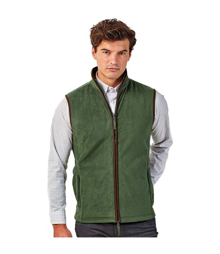 Veste Sans Manches Artisan Homme Vert Kaki Foncé Marron Premier