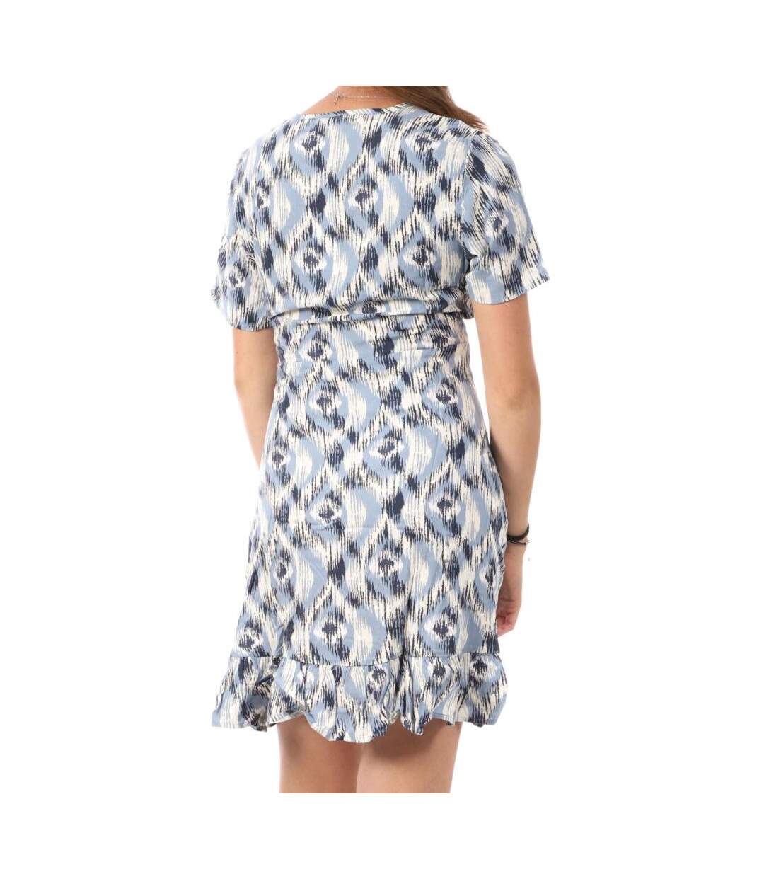 Robe bleu femme only marlie wrap-2