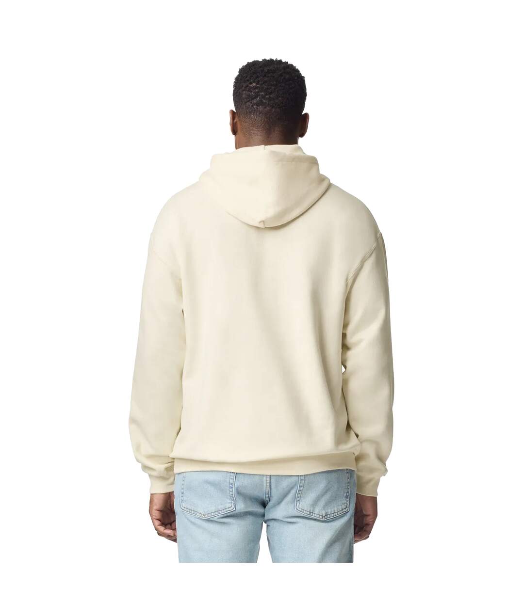 Sweat À Capuche Adulte Blanc Cassé Gildan-3